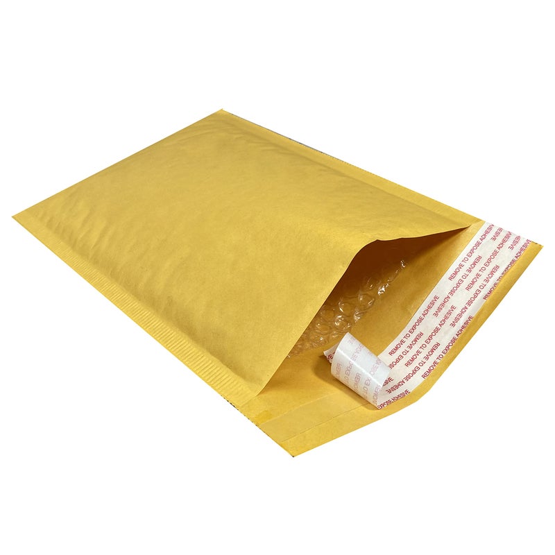 Uboxes StarBoxes 20 Kraft Bubble Mailers 6x10" - #0 Self-Sealing Padded Envelopes Bags,Yellow - Image 5
